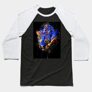 Lurking Leopard Reversed Colors Baseball T-Shirt